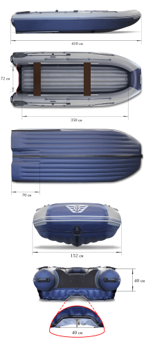 Надувная лодка ПВХ Флагман (Flagman) DK 410 IJ
