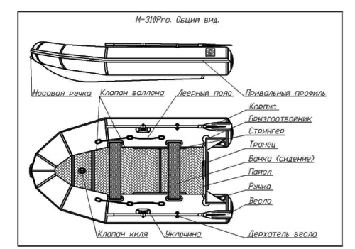 Лодка ПВХ Фрегат 310 Pro