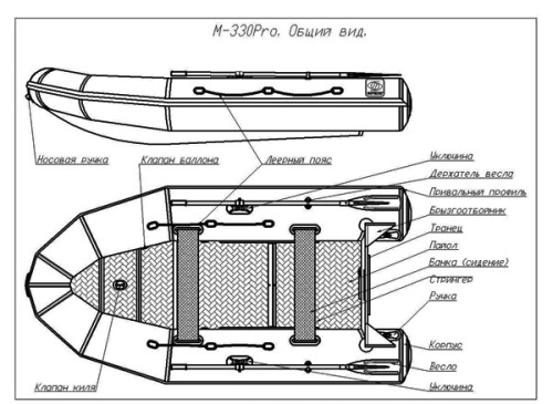 Лодка ПВХ Фрегат 330 Pro