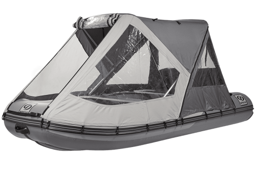 Тент трансформер кабриолет на лодку RiverBoats 410